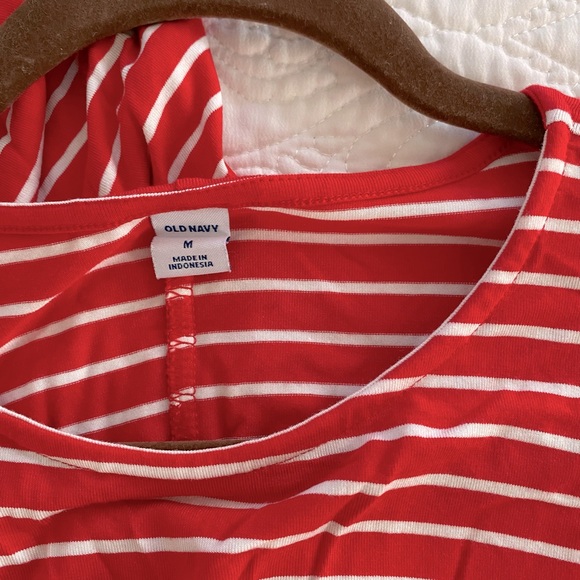 Old Navy; women’s size medium; long sleeve; red + white stripe - Picture 3 of 3